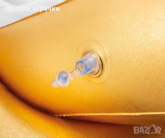 Надуваем блестящ златен шезлонг INTEX, 175 х 119 х 61см, снимка 4 - Басейни и аксесоари - 50395305