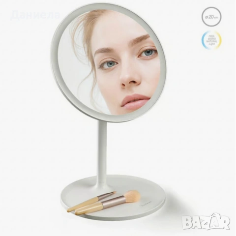LED козметично огледало за грим Luigi Ferrero FR-801, кръг, 20 cm, снимка 4 - Други стоки за дома - 53499258