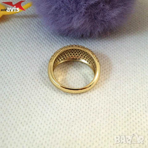 Пръстен с 14К златно покритие 224825, снимка 2 - Пръстени - 52646642