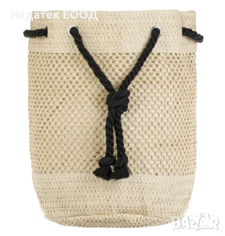 " Плажна сламена чанта, Ø41x37см. "