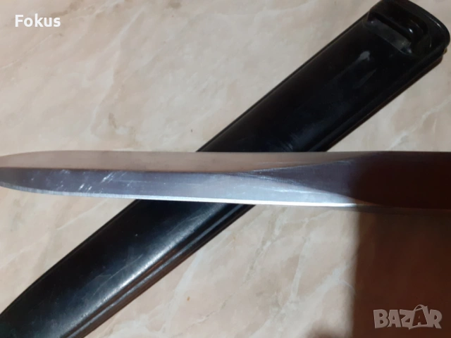 Щик нож тесак с кания, снимка 3 - Антикварни и старинни предмети - 53286172