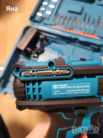 Комплект бормашина с двойна батерия и безчетков мотор за точност и мощност във всеки детайл, снимка 2 - Бормашини - 52307474