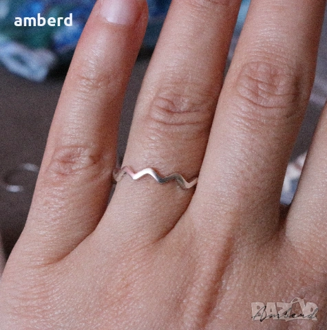 Елегантен и нежен сребърен пръстен модел R053, снимка 2 - Пръстени - 53530611