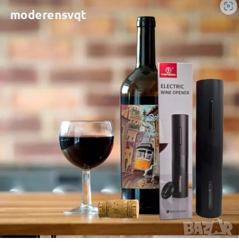 Автоматична отварачка за вино, работеща с батерии, черна, снимка 2 - Аксесоари за кухня - 51443287