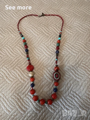 Елегантно и нестандартно колие с корал и тюркоаз, снимка 8 - Колиета, медальони, синджири - 51221327