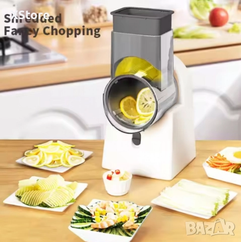 Мултифункционална електрическа резачка-ренде за зеленчуци, снимка 3 - Други - 52468442