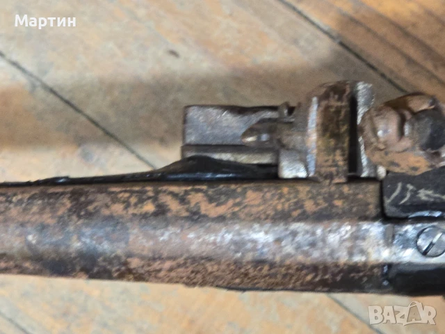 Античен кремъчен пистолет – ръчна изработка, 18–19 век Цена: 2200 лв.  Продавам старинен кремъчен пи, снимка 5 - Бойно оръжие - 50526360