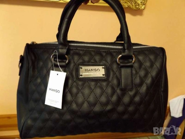 Дамска чанта Mango кожена