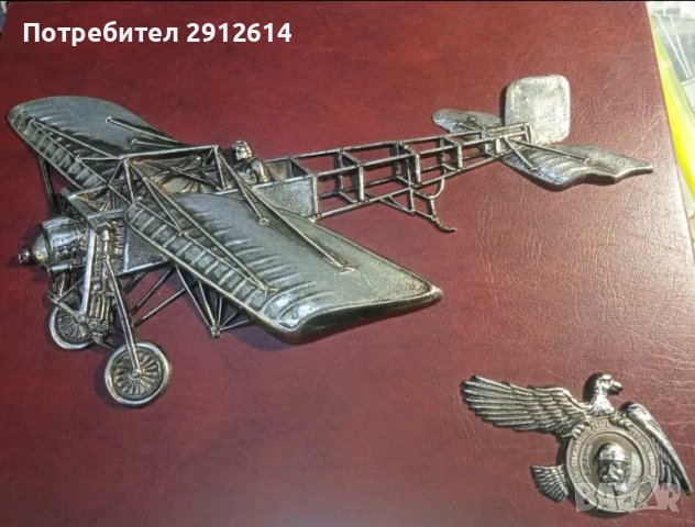  Портрет върху кожа на Un Bleriot 1909, снимка 1 - Антикварни и старинни предмети - 48271306