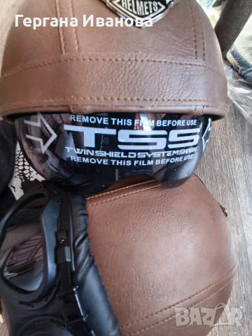 Zengen KCO Original - Винтидж кожена каска, снимка 8 - Аксесоари и консумативи - 53617040