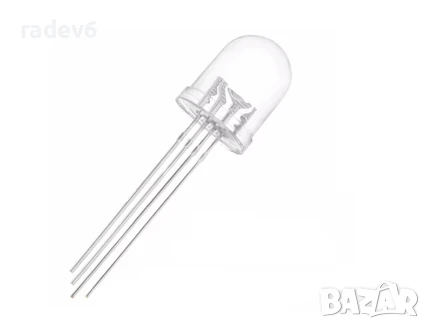 RGB светодиод, 10MM, общ катод, LED F10