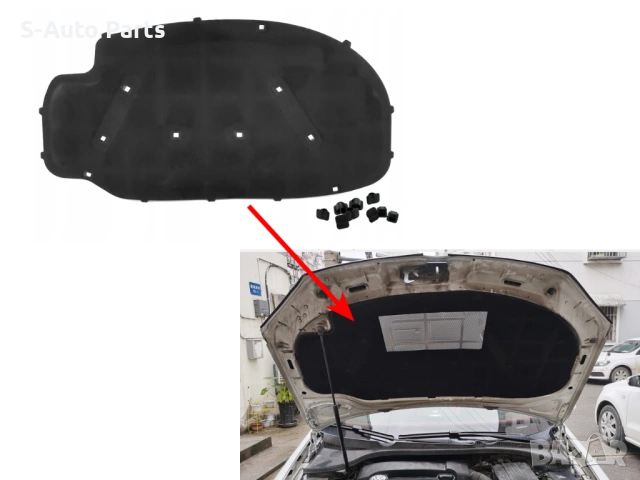 Изолация за преден капак на VW Golf 5 (2003-2008), снимка 2 - Аксесоари и консумативи - 53913719