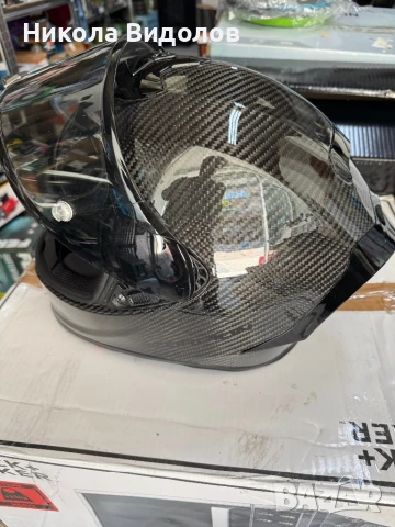 Каска за мотор SCORPION EXO-R1 EVO CARBON AIR SOLID FULL FACE HELMET, снимка 3 - Аксесоари и консумативи - 50637303