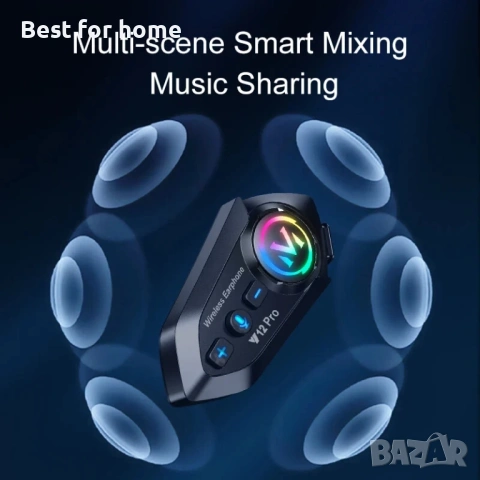 Y12 Pro  Bluetooth безжичен интерком за  мотоциклетна каска  , снимка 4 - Аксесоари и консумативи - 53368533