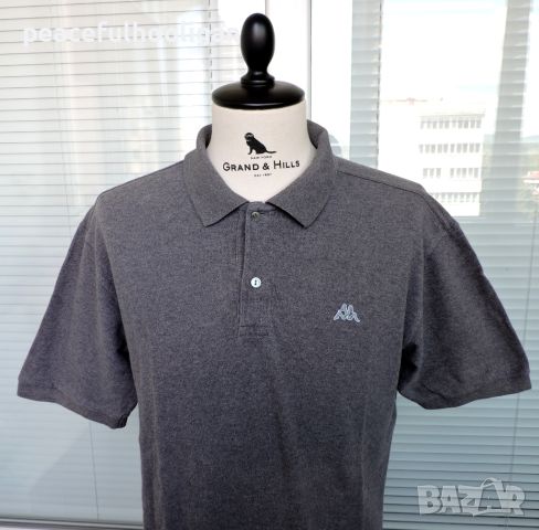 Kappa Men`s Casual Grey Polo T-Shirt Size L/XL -страхотна мъжка  тениска размер L/XL, снимка 2 - Тениски - 46295581