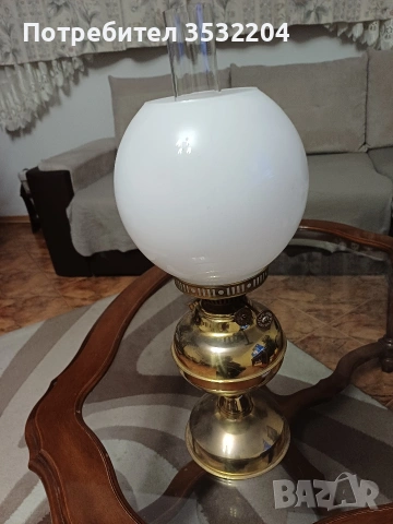 Бронзова стара лампа, снимка 3 - Антикварни и старинни предмети - 53223300