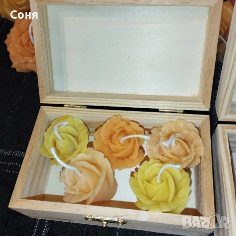 Ароматни восъчни свещи - цветя и рози  различни цветове, снимка 14 - Романтични подаръци - 53168815