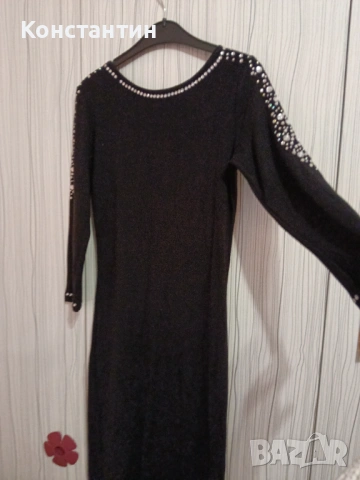 Рокля с гол гръб и камъни, снимка 3 - Рокли - 53444317