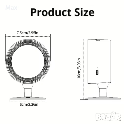 2 бр. RGB нощни светлини със смяна на цвета с дистанционно, магнитна връзка, вградена батерия, снимка 8 - Лампи за стена - 54108259