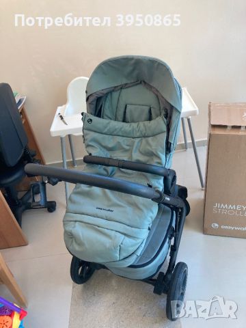 Бебешка количка Easywalker JIMMEY 2 в 1 thyme green + аксесоари  , снимка 8 - Детски колички - 46009080