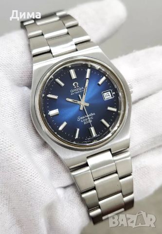 Omega Seamaster Cosmic 2000 Automatic Тъмно Син Циферблат, Дата, Кал.1012, Реф.166.130, снимка 9 - Мъжки - 46712494