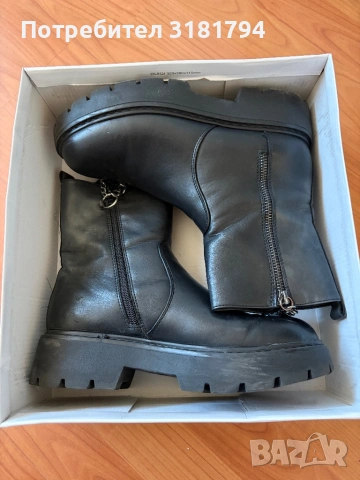 Черни боти с верига 39, снимка 6 - Дамски боти - 54097085