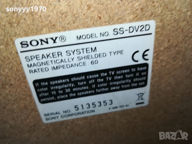 SONY SS-DV2D 6ohm-2БР ТОНКОЛОНИ ВНОС SWISS LNWC0705240855, снимка 8 - Тонколони - 45614483