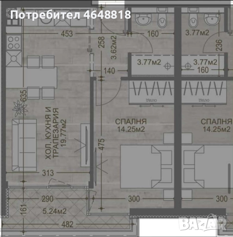 Продава се ДВУСТАЕН АПАРТАМЕНТ в Манастирски Ливади - Изток