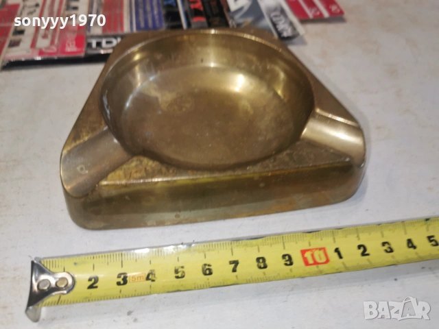 МАСИВЕН ПЕПЕЛНИК-МЕД/МЕСИНГ 2303261700LCHERY1, снимка 12 - Антикварни и старинни предмети - 53948859