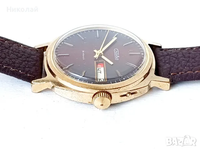 Slava Слава позлатен мъжки механичен часовник с ръчно навиване, снимка 7 - Мъжки - 50043080