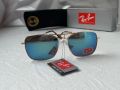 Преоценени Ray-Ban RB3136 мъжки слънчеви очила сини огледални 