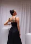 Черна елегантна дамска рокля , снимка 5