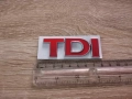 червена емблема TDI за Volkswagen, снимка 3