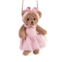 3D Детска Плюшена Чанта Мече – 35 см, плюшено Мече чанта с розова рокля, снимка 2