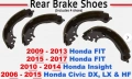 задни спирачни челюсти за Хонда Сивик, Хонда Инсайт, Хонда Фит и Хонда Джаз от 2006 до 2011. JAZZ, F, снимка 5