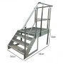 Метално стълбище с площадка 4 стъпала | Свободностоящо | Поцинковано, снимка 4