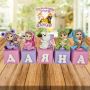 Керамични кубчета с букви за изписване на детско име / Именки, декорирани с фигурки на Бебета с плюш, снимка 1 - Други - 39451905