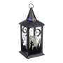 Декоративен Хелоуински фенер с осветена шапка на вещица, Черен, LED, снимка 3