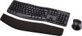 Amazon Basics Ергономични безжични клавиатура и мишка, черни, снимка 1 - Клавиатури и мишки - 45221528