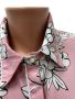 LIU JO размер L / XL дамска риза блуза на цветя розово екрю, снимка 7