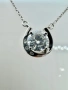 Сребърно колие с мойсанит (Диамант) 1 карат, снимка 3