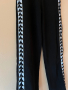 Черен панталон с бели ленти и връзки по цялата дължина на крачола 🖤, снимка 2