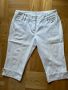 Два дамски летни 3/4 панталона: бял-DiKa, светлозелен-Replay, размер S, снимка 1 - Къси панталони и бермуди - 45163278