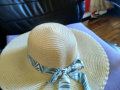 Сламена шапка женска с панделка маркова размер 58 нова, снимка 3