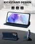 Калъф-портфейл SHIELDON за Galaxy A55 5G 6.6" от естествена кожа с слотове за карти, снимка 4