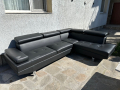 Нов кожен диван от две части, снимка 1 - Дивани и мека мебел - 44985973