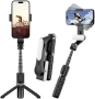 Нов гимбал Селфи стик статив с 1-осов стабилизатор за TikTok и YouTube, снимка 1