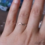 Елегантен и нежен сребърен пръстен модел R053, снимка 2