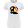 Нова дамска тениска с Вълк - Пълнолуние, Луна в бял цвят, снимка 1 - Тениски - 45947582