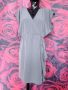 H&M Къса рокля с къдри цвят Сив Металик ХЛ , снимка 1